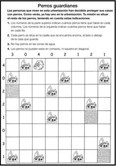 a spanish worksheet with pictures of houses and buildings on it, including the words