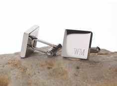 "Custom Engraved Silver Stainless Steel Square Personalized Cufflinks. PERSONALIZATION: Front of cuff links can be personalized with one, two or 3 initials. All letters are the same height. If you want your initials with a bigger letter for last name in the middle (Monogram), please specify in your message when you check out, otherwise it will done as picture. (We cannot engrave the back of the cufflinks). ( Yes, I can do more than 3 initials, contact me for a custom quote Great gift for Father' Luxury Polished Finish Cufflinks For Groomsmen Gift, Luxury Cufflinks For Groomsmen Gift, Luxury Timeless Cufflinks For Groomsmen Gift, Luxury Cufflinks For Men For Father's Day, Luxury Cufflinks With Polished Finish For Groomsmen Gift, Luxury Cufflinks For Men - Father's Day Gift, Luxury Men's Cufflinks For Father's Day, Cheap Silver Cufflinks For Groomsmen, Cheap Silver Cufflinks For Father's Day