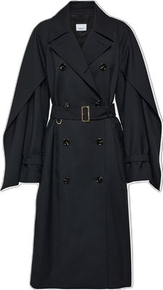 Elegant Fitted Pea Coat With Belted Cuffs, Chic Pea Coat With Belted Cuffs And Lapel Collar, Formal Fall Pea Coat With Belted Cuffs, Chic Long Pea Coat With Belted Cuffs, Elegant Pea Coat With Belted Cuffs For Fall, Elegant Fall Pea Coat With Belted Cuffs, Elegant Office Pea Coat With Belted Cuffs, Spring Business Wool Coat With Belted Cuffs, Chic Spring Pea Coat With Belted Cuffs