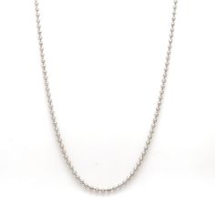 Platinum Chain by Jewelove Platinum Chain for Unisex  Crafted in Platinum. The  is made in 95% pure platinum and hallmarked with Pt 950 for platinum purity. Metal : Platinum Platinum Purity : 95%  Purity Mark : Pt 950 Estimated Platinum Weight : 10.36 grams  Certificate of Authenticity : Platinum Guild International Classic White Gold Ball Chain Jewelry, Classic White Gold Chain Necklace With Polished Finish, Classic White Gold Necklace With Rolo Chain, Formal Silver Rolo Chain Necklace, Classic White Gold Rolo Chain Necklace, Classic White Cable Chain Necklace, Classic White Box Chain Necklace, Classic Silver Rolo Chain Necklace, Classic Chain Necklace With Round Beads