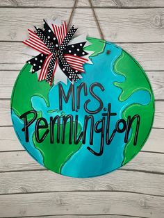 a wooden sign with the words, miss permution hanging on a wood wall