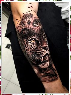 Looking for some fierce and fabulous jungle animal tattoos for women? Check out these 8 stunning ideas that are sure to make a statement! From majestic tigers to playful monkeys, these designs are perfect for those who want to show off their wild side. Whether you're a nature lover or just love the exotic look of jungle animals, these tattoos are a must-try! Jungle Animal Tattoos, Tattoo Pierna Hombre, Thigh Tattoo Men, Side Tattoos Women, Tattoo Pierna, Animal Tattoos For Women