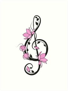 the letter g is decorated with pink flowers and black vines on a white background stock photo