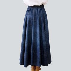 Channel your inner fashion icon this 2023 Autumn season with our Ornamented Flare Long Denim Skirt! This edgy-style staple offers a perfect blend of contemporary and retro-inspired elements that are sure to turn heads. From its high-waisted fit to its rubber closure. this piece is sure to make an impression.Why You'll Fall In Love: Embroidered Flair: Delicate embroidery adds a touch of conventional elegance to this classic denim skirt. Fit & Flare: Its high-waisted fit and flared silhouette guar Blue Long Denim Skirt For Fall, Long Blue Denim Skirt For Fall, Denim Blue Long Skirt For Fall, Long Denim Blue Skirt For Fall, Lined Flared Denim Skirt, Relaxed Flared Denim Blue Skirt, Denim Skirts Online, Narrow Waist, Womens Denim Skirts