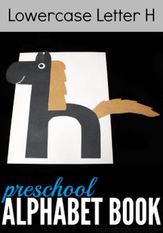 the preschool alphabet book for lower and uppercase letters is an easy way to practice letter recognition