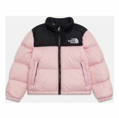 Pink North Face Jacket, Pink Puffer Jacket, Pink North Face, Pink Clothes, North Face Puffer Jacket, North Face Coat, Girly Outfits