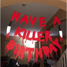 there is a sign that says have a killer in pithrra on the wall