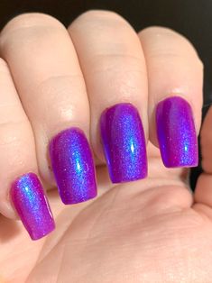 Summer Nails Neon, Purple Chrome Nails, Neon Nail Designs, Neon Green Nails, Opi Polish, Color Change Nail Polish, Cute Pink Nails, Purple Nail Art