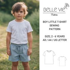 About this item Boy T-shirt pattern is available as an instant download (PDF) sewing pattern bundle with a range of size options ; 🎈Age Range For Kids : 2-3-4-5-6 🎈 These patterns are suitable for A4, A0, and US Letter size papers (DXF Format optional) ⭐Once your payment is processed, you will automatically receive download links for the pattern files. Please note that you can only download the files from a computer; they will not work on a phone or iPad. ⭐This is a digital product. You will receive patterns and sewing instructions ⭐Due to the nature of digital downloads, no refund or exchange of the files is possible. However, if you experience any problems with the files, please contact us, and we will assist in resolving the issue. Boys Clothes Patterns, T Shirt Sewing, Boys Shirts Pattern, Boys Sewing Patterns, T Shirt Sewing Pattern, Boy Sewing, T Shirt Pattern, Shirt Sewing Pattern, Baby Sewing Projects