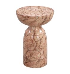 a marbled wooden stool sitting on top of a white background