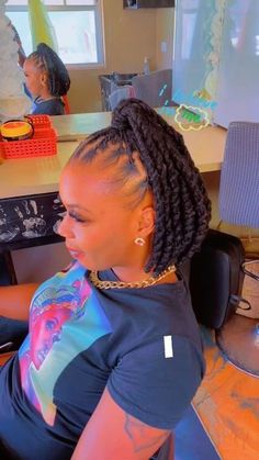 Straight Back Loc Styles, Kids Loc Styles, Women Loc Styles, Braids Over Locs, Female Loc Styles, Unique Loc Styles, Kim Hair