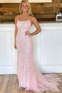 Pink Prom Dresses Mermaid, Prom Dress With Train, Formal Dresses Graduation, Mermaid Prom Dresses Lace, Prom Queen, Spaghetti Strap Prom Dress, Corset Dress Prom, Cheap Evening Dresses, Pink Prom Dress