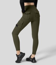 Trekking Leggings, Cargo Leggings, Leggings With Pockets, Bleach Wash, Cargo Pocket, Gym Leggings, Pocket Leggings, Yoga Leggings, Active Wear For Women