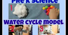 the instructions for how to make a water cycle model with pom - poms