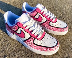 Art On Shoes, Shoes Af1, Custom Nike Air Force, Nike Air Force 1s, Air Force 1s, Nike Fashion Shoes, Custom Nike, Sneakers Athletic, Custom Nikes