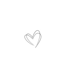 the outline of a heart on a white background