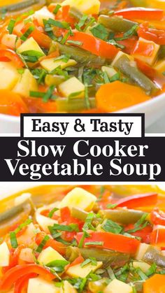 easy and tasty slow cooker vegetable soup