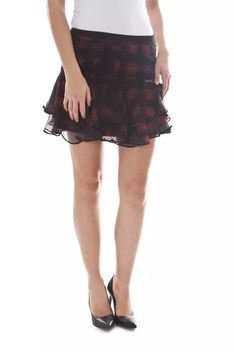 John Galliano Black Silk Women Women's Skirt Black Silk Skirt, Short Pollera, Short Black Skirt, John Galliano, Silk Skirt, Short Skirt, Black Silk, Red Plaid, Easy Wear