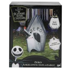 an inflatable halloween decoration with jack skellingy from the nightmare before christmas