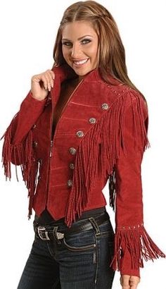 Cowgirl Jacket, Equestrian Outfit, Wilde Westen, Looks Country, Fringe Fashion, Suede Leather Jacket, Western Jacket, Moda Jeans, Western Wear For Women