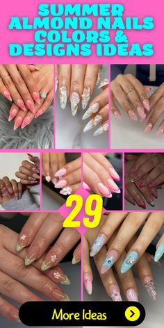 Long Oval Nails, Fall Dip, Ombre Nail Colors, August Nails, Dip Nails, Spring Nail Colors, Fall Acrylic Nails, Almond Nails Designs, Nails 2023