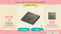 an animal crossing game screen with the caption do you want to save this custom design?