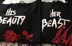 Beauty and The Beast cute couple hoodies in unisex sizes. Her Beast, His Beauty. These cozy, comfortable, roomy hoodies are made handmade for that special couple. made by VIBIN T-SHIRTS. Disneybound Couples, Her Beast His Beauty, Cute Couple Hoodies, Couple Hoodies, Beauty And Beast, Couples Sweatshirts, Disney Beauty And The Beast, Couples Hoodies, Couple Shirts