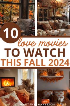 the top 10 love movies to watch this fall and halloween season with text overlay