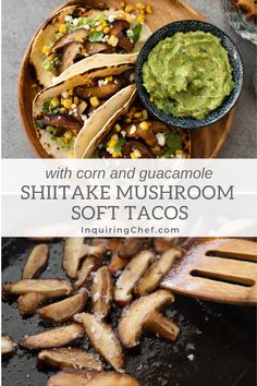 Vegetarian Shiitake Mushroom and Charred Corn Tacos Tacos Vegetarian, Corn Tacos, Mushroom Tacos, Charred Corn, Corn Taco, Easy Taco Recipes, Sweet Potato Tacos, Easy Vegetarian Dinner, Whole Roasted Cauliflower