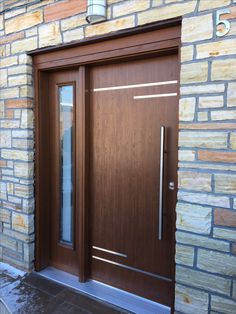 Pintu Ganda, House Entrance Doors, Modern Entrance Door, Modern Exterior Doors, Front Door Design Wood, Wooden Front Door Design