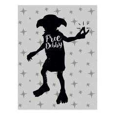 a black and white silhouette of a dog with the words free baby on it's chest