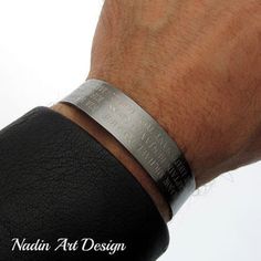 Black KIA Engraved Bracelet -Memorial Jewelry- Soldier gift hero cuff - Nadin Art Design - Personalized Jewelry Spiritual Engraved Name Bracelet For Gift, Spiritual Engraved Name Bracelet Gift, Father's Day Gift Bracelets With Engraved Text, Father's Day Bracelet With Engraved Text As Gift, Father's Day Gift Bracelet With Engraved Text, Father's Day Bracelet With Engraved Text, Engraved Black Name Bracelet For Gift, Black Engraved Name Bracelet For Gift, Laser Engraved Stainless Steel Bracelets As Gift