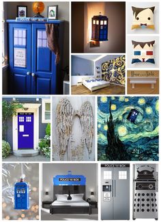 a collage of doctor who themed items and decorating them with the tardish