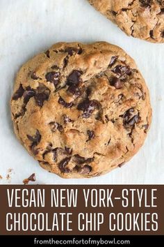 vegan new york style chocolate chip cookies