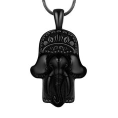 PRICES MAY VARY. hamsa necklace for women - ★ Material : High-Grade 316L Stainless Steel , 18K gold/black gun plated on the surface. Health certification does not contain harmful Elements such as Lead , etc. It’s hypoallergenic and comfortably fit your skin . hamsa hand for men - ★ Style: Trendy, Punk, Gothic . Symbol：Animal, Elephant , Hamsa Hand . It is suitable for matching T-shirt, jeans, suit, sweater, coat etc. and it would be a nice accessory for you to show off yourself on the daily life Symbolic Black Pendant Necklace, Symbolic Black Stainless Steel Necklace, Jeans Suit, Hamsa Hand Necklace, Suit Sweater, Animal Elephant, Yoga Necklace, Necklace Mens, Hamsa Necklace