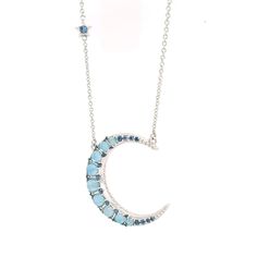 {* https://cdn.shopify.com/s/files/1/2143/1049/files/CH-41289-blue.mp4?20857 *} Crescent Moon Necklace Silver, Monica Rich Kosann, Sun Moon And Stars, Crescent Moon Necklace, Moon And Stars, Moon Necklace, Sun Moon, Accessories Necklace, Crescent Moon