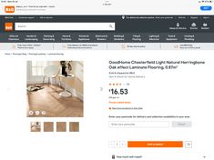 an image of a website page for furniture and home decorating products, including the flooring