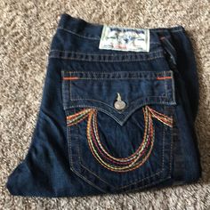 New True Religion Jeans Never Worn Two Sizes Available Original 100% , Dark Blue Mens Straight Jeans, True Religion Jeans, Ed Hardy, Jeans Color, True Religion, Colored Jeans, Mens Jeans, Dark Blue, Color Blue