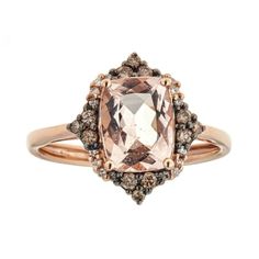 This beautiful cushion-cut Genuine Morganite and Gin& Grace Natural brown diamond ring is the perfect way to adorn yourself in luxury and elegance. The classy ring is spruced up with 1/5 carat of glimmering diamonds. Gemstone colors: Pink Gemstone shapes: Cushion-cut One Prong-set Cushion-cut Genuine Morganite measures 7 mm wide x 9 mm long Gemstone weight:1 77/96 carats Total gemstone weight:1 77/96 carats Diamonds:16 Diamond cut: Natural Round Diamond measurements: Each measures 1 mm Diamo Gemstone Shapes, Classy Ring, Brown Diamond Ring, Ring My Bell, Rose Gold Morganite, Diamond Alternatives, Morganite Ring, Ring Setting, Brown Diamond