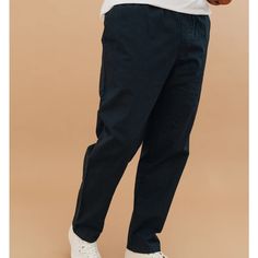 From Form And Thread Color Navy Size 34 From $109 Euros Relaxed Fitting Cotton Straight Leg Bottoms With Elastic Side Panels, Casual Navy Straight Leg Bottoms, Cotton Bottoms With Elastic Side Panels And Straight Leg, Casual Navy Straight Leg Chinos, Casual Navy Straight Leg Pants, Casual Navy Straight Chinos, Navy Casual Ankle-length Pants, Casual Navy Ankle-length Pants, Navy Cotton Pants With Relaxed Fit