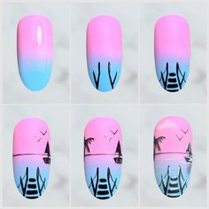 Nail Art Step By Step, Nailart Tutorial, Art Step By Step, Quick Nail Art, Quick Nail, Art Hacks, Nail Techniques, Nail Length, Nail Art Tutorial