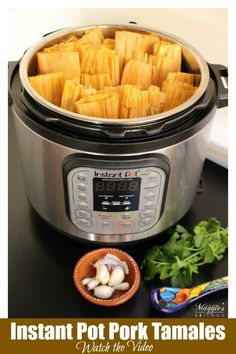 instant pot pork tamales in an instant pot