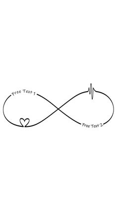 a drawing of an infinite love knot with the words free to eat and two tone 2