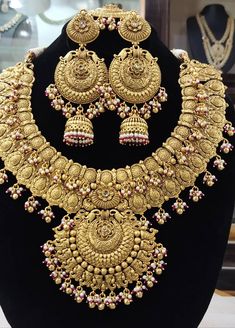 Indian Matt finished grand necklace with earing and mang | Etsy Grand Jewellery, Rajasthani Jewellery, Bridal Jewellery Online, Artificial Jewelry, Gold Bridal Necklace, Bridal Jewelery, Perhiasan India, Tuscan Kitchen, Fashion Jewellery Online