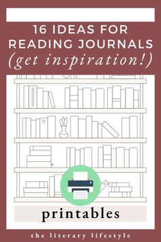 16 ideas for reading journals. Good inspiration! Printables Journal Printables, Books To Read, Reading