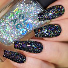 White Black Nail Art, Black Nail Art Ideas, Holo Taco, Boho Nails, Beautiful Nail Polish, Second Anniversary, Black Nail Art, Holographic Nail Polish, Her Nails