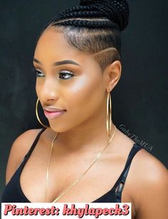 Haircut With Braids Black Women, Short Haircuts For Natural Hair, Side Cut Hairstyles Woman, Braids Side, Braids Women, Braided Mohawk Hairstyles