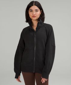 Scuba Oversized Funnel-Neck Full Zip | Women's Hoodies & Sweatshirts | lululemon Joe Wicks, Lululemon Scuba, Michelle Yeoh, Half Zip Hoodie, Women's Hoodies, Card Sleeve, Oversized Pullover, Women Hoodies Sweatshirts, Lululemon Women