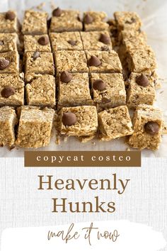 homemade heavenly hunks made with coffee and oatmeal is an easy dessert recipe