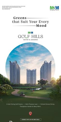 the cover of greens that suit your every mood golf hills, which is located in an area